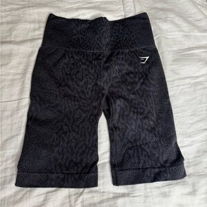 GymShark Black Animal Patterned Shorts